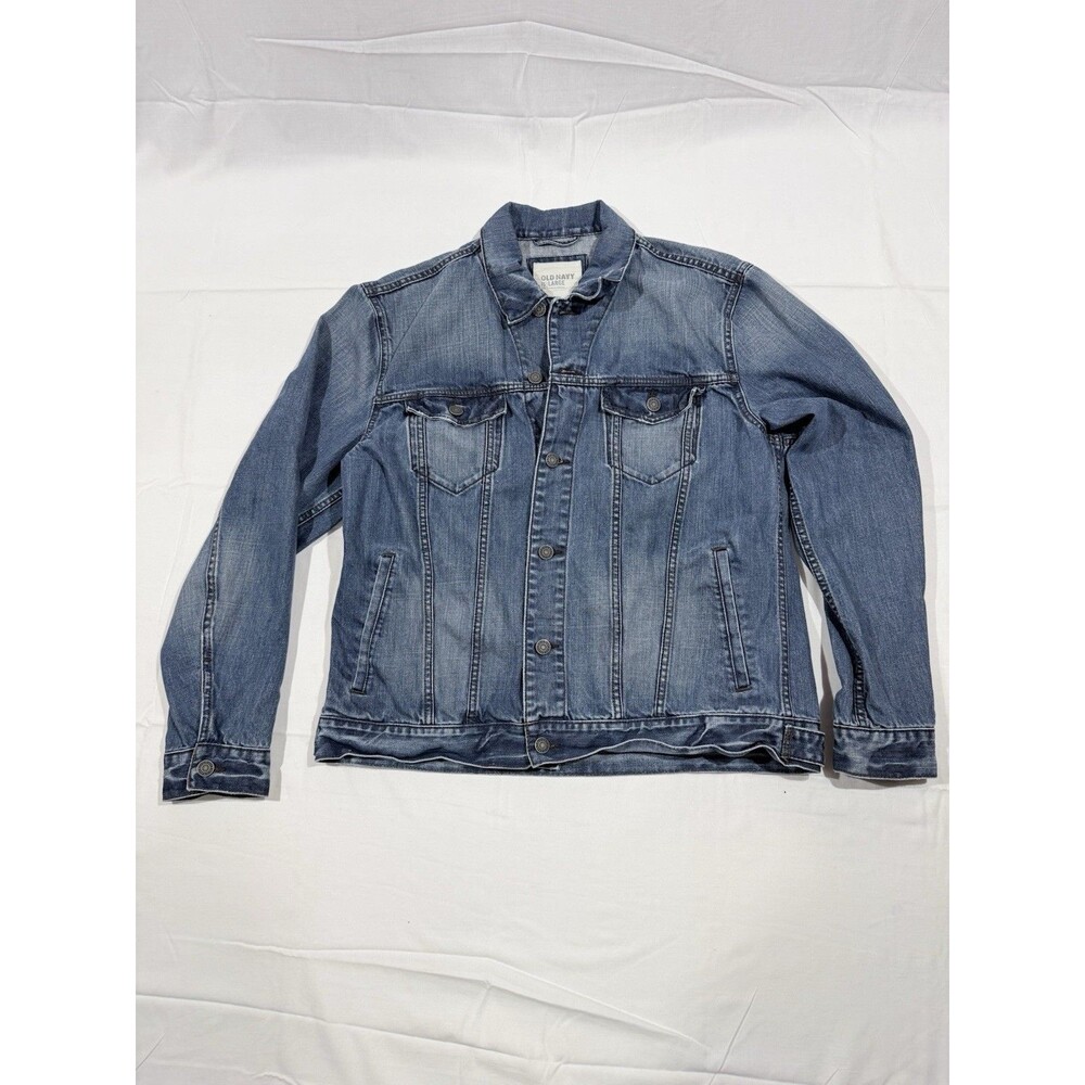 Old Navy Classic Blue Denim Jean Jacket - Womens L Large